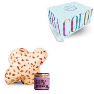 Colomba artigianale frutti di bosco e bacche di Goji con crema frutti di bosco, 750g+200g
